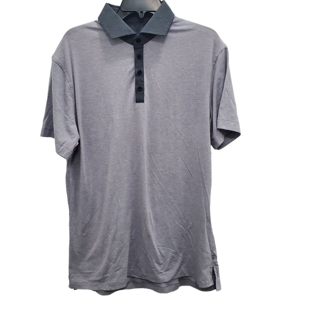 lululemon athletica Gray Polo Shirt with Black Collar